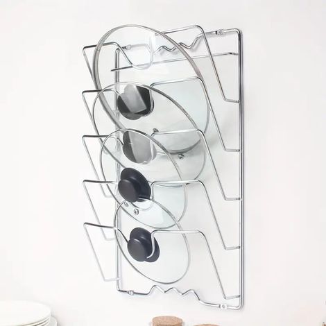 5 étagères de rangement pour couvercle de chaudière – dimensions 410x255 mm – kit de montage et de fixation murale – structure métallique (1/5)