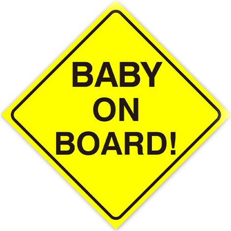 BEBUSINGOTO Señal de "Bebé a bordo", 10 pegatinas de advertencia de seguridad para coche, extraíbles, impermeables y reflectantes (12,7 x 12,7 cm) (1/4)