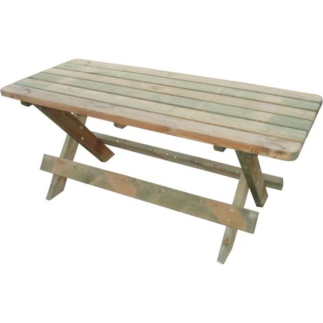 tavolo da esterno in legno impregnato 180x75x76h cm