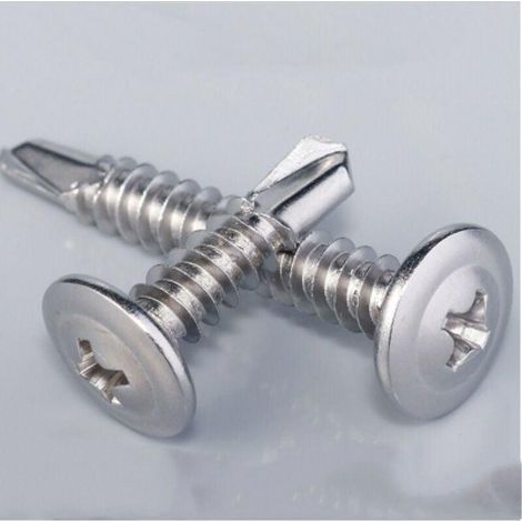 100 Vis Tôle Autoperceuse Ø4.2x19mm Acier Zingué (1/4)