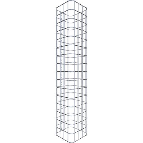 Gabiondeco - Colonne de Gabion carrà©e. 22 cm x 22 cm. mailles 5 x 5 cm - hauteur : 80 cm - Made in Germany (1/5)