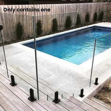 Pince de fixation pour panneau de verre, clôture de piscine, escalier (1/5)
