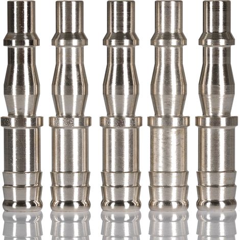 Raccord rapide pneumatique RS PRO, Tuyau cannelé vers Mâle 10mm PLC 60, Rectus 19 en Laiton ( Prix pour Paquet de 5 ) (1/2)