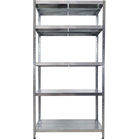 Scaffale in Metallo 5 Ripiani 100x50x195 cm Maciste Zincato (1/5)