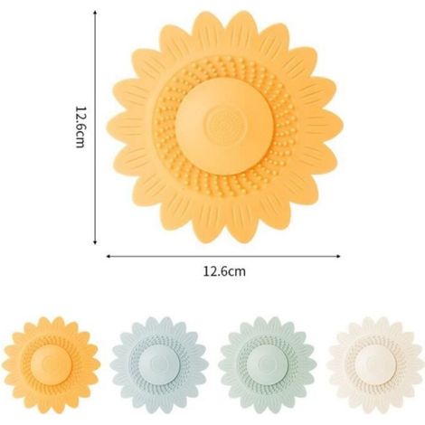 Couvercle de drain - Non spécifié - Silicone - Lot de 3 - Filtre à cheveux - Désodorisant (1/4)