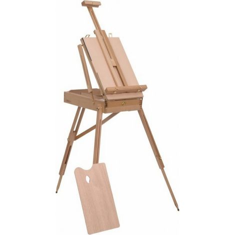 Cavalletto da pittura pieghevole 40,7x18x55 cm in legno chiaro con vano FloraGrace (1/5)