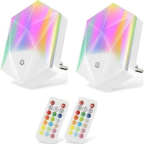 Zwei mit einem Lichtsensor ausgestattete Nachtlichtfassungen, LED-Nachtlichter für Kinder, geeignet für Kinderzimmer, Treppenhäuser, Schlafzimmer, Küchen und als Orientierungsbeleuchtung. (1/5)