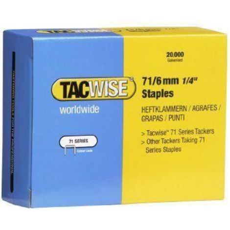 Agrafe Type 71 - Longueur 10 mm - Galvanisée - Compatible Agrafeuse Type 71 - Boîte de 20000