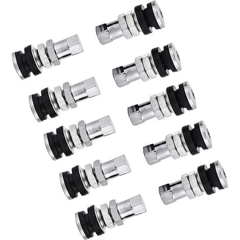 10 pièces tige valve TR161 métal pour pneu voiture camion moto avec capuchon anti-poussière (1/5)