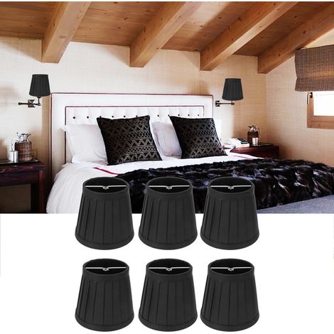 Lot de 6 abat-jour modernes en tissu pour lustre, compatibles avec les appliques murales E14, pour la décoration de votre chambre. (1/5)