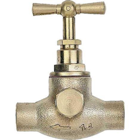 Absperrventil mit Ablass, zum LÃ¶ten, Kupfer Ã˜14