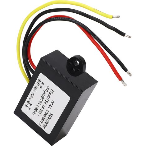 Module élévateur de tension CC haute efficacité, convertisseur de tension 12 V à 20 V, 5 A, boîtier plastique (1/5)