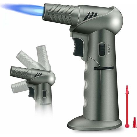 Kitchen Blowtorch, Kitchen Torches, Kitchen Burner with Safety Lock for Home, Crème Brûlée, Pastries, Desserts, Camping (Butane Not Included) (1/5)