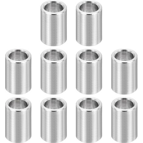 Entretoise en Acier Inoxydable, 12Pcs Entretoise Métallique 7mm ID x 10mm OD x 15mm L Bague à Vis pour 1/4" ou M7 Boulon (1/5)