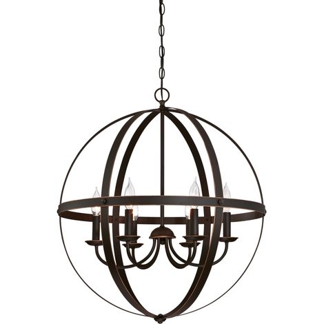 6-Light Chandelier Stella Mira Bronze