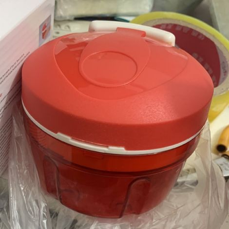 Private Label-Tupperware Chef Turbo-Chef Rouge – Hachoir à Oignons Compatible avec D158 et Coupe-Oignons Speedy Boy (Nouvelle Version 2025)