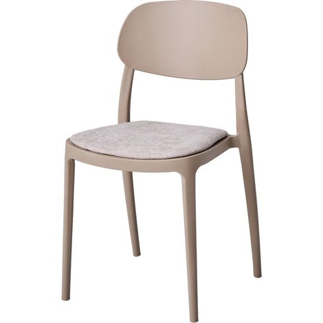 Dimo Sedia Yulia in PP con Seduta in Tessuto Beige 51,5 x 42 x 81,5 Cm – Sedia Moderna e Resistente (1/4)