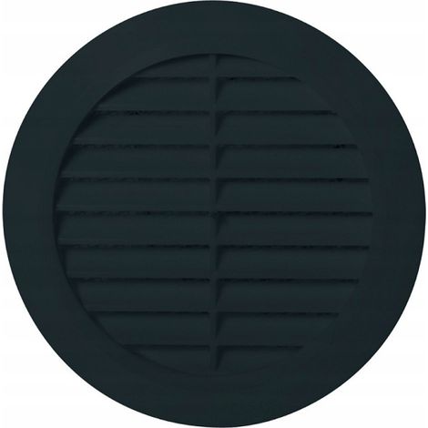 Grille de ventilation ronde T30CZ 100 mm, noire (1/3)