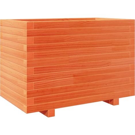 Vassoio per fioriera aiuola rialzata piante fiori terrazza giardino cera 70 x 40 x 49,5 cm legno di pino massiccio marrone 020038483