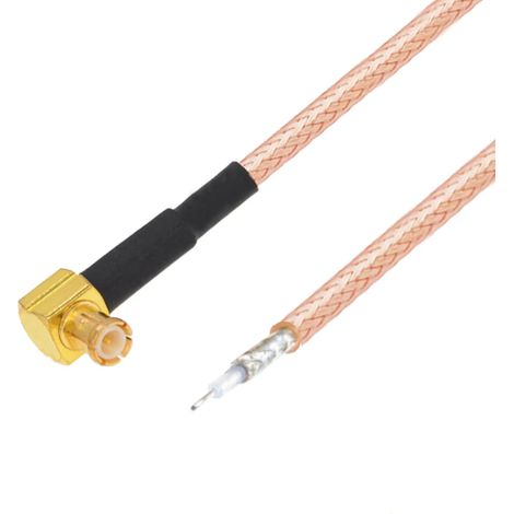 MCX-Stecker RA RG316 zum Löten, 15 cm