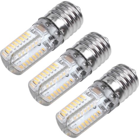 3 bombillas LED con base E17, 5W, 64 LED SMD 3014, luz blanca cálida, 110-220V CA. (1/5)