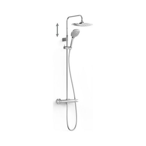 Colonne de douche thermostatique 2 voies Chrome - TRES 19038707
