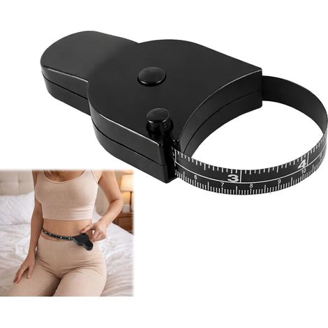 Mètre Ruban Corps Rétractable Idéal pour Suivi Fitness et Perte de Poids Mesure de Précision Anthropométrique avec Verrouillage de Goupille 150cm Noir (1/5)