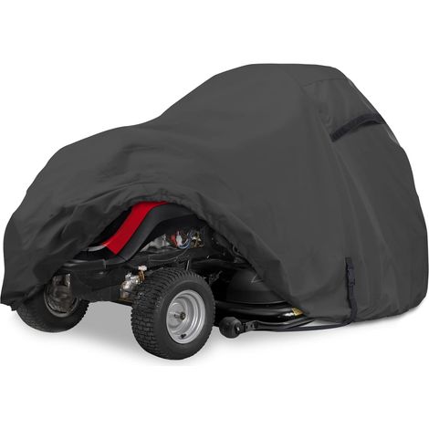 Housse de tracteur de pelouse en polyester 600D robuste, housse de tondeuse à gazon universelle étanche (jusqu'à 62 pouces, noir) (1/5)
