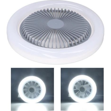 Ventilateur de plafond LED - - Lampe de ventilateur de plafond - Blanc - 30W - 3 vitesses (1/4)