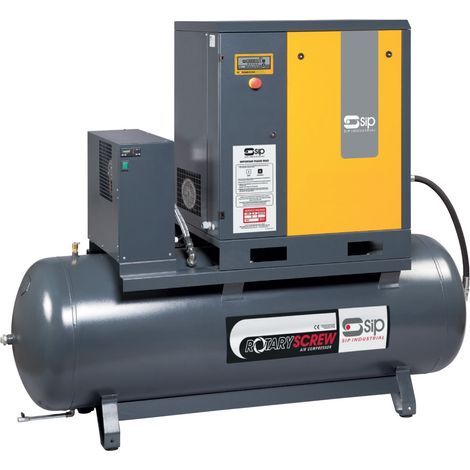 SIP RS08-08-270BD/RD 270ltr Rotary Screw Compressor with Dryer - L75 x W172 x H176 cm