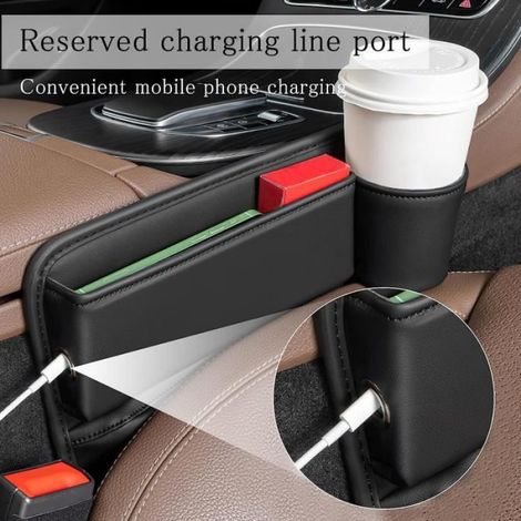 Boîte de Rangement pour Siège,Protection Siege Voiture,Rangement pour L'écart de Siège de Voiture,Auto Seat Gap Organisateur (1/4)