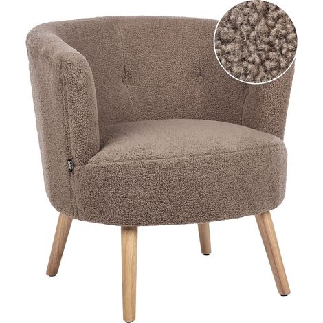 Sessel ODENZEN Bouclé Braun