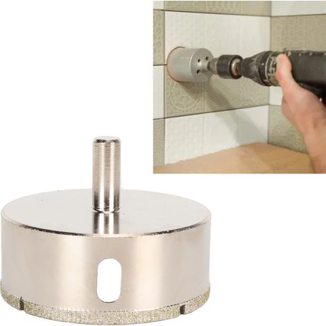 Foret diamanté de 75 mm pour le perçage des carreaux de céramique et du marbre, avec outil intégré pour l'acier et le verre. (1/5)