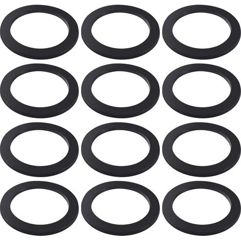 12 Pièces 55x41x2 mm Plats Joint D'écoulement de lavabo, Rondelles en Silicone pour Plomberie, Joints pour Siphon, pour Tuyau de Vidange de Cuisine (1/4)