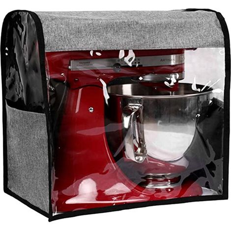 Housse de protection grise pour robot culinaire KitchenAid et accessoires supplémentaires (1/3)