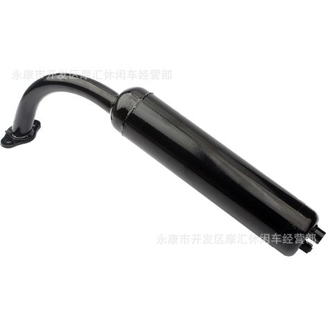 Mini bicycle accessories: 50cc/80cc two-stroke engine, exhaust pipe, muffler, smokestack, iron bar, black. (1/4)
