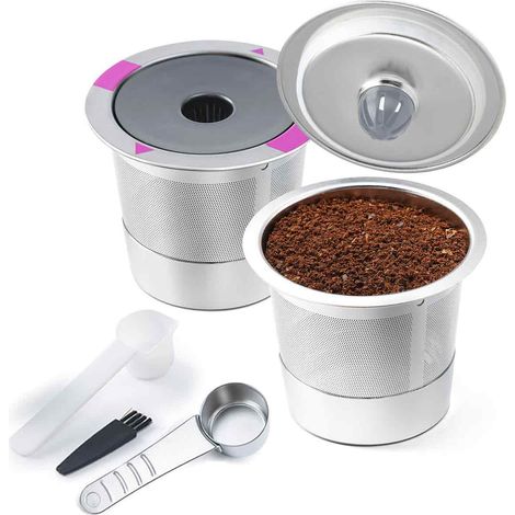 2 Filtre à café, Acier inoxydable, Compatible Keurig 1.0 et 2.0, Réutilisable, Lavable au lave-vaisselle, Pour maison et bureau (1/5)