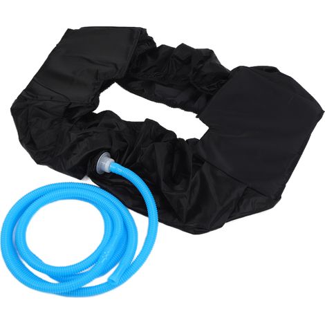 Sac de couverture de nettoyage de climatisation mural avec tuyau de vidange pour climatiseur 1-1.5P noir (1/5)