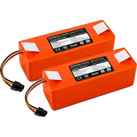 Batterie d'aspirateur robot, 9800mAh, compatible avec divers modèles, 2PCS 14.4V 9800mAh (1/2)