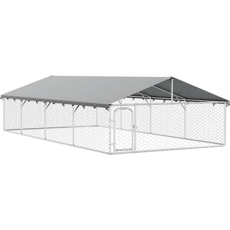 Maison Exclusive - Outdoor-Hundezwinger mit Dach 600x300x150 cm (1/5)