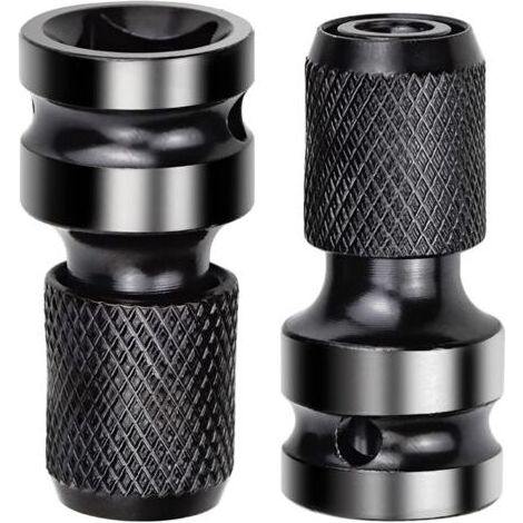 Kaelt - 2 Pièces Adaptateurs de Douille 1/2" Carré à 1/4" Adaptateur Impact Cle a Choc Convertisseur de Libération Rapide pour Clé à Cliquet Impact et Porte-embout de Tournevis (1/5)