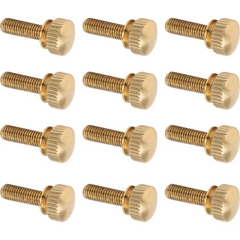 50 Stück flache gerändelte Daumenschrauben mit Rundkopf aus reinem Kupfer, rutschfest, für Industriebedarf (M5 x 16 mm) (1/5)