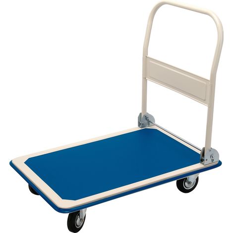 Draper Tools Blue and White Platform Cart with Handle – 90x60x85 cm, Elegant Design, Ideal for Garden and Kitchen Use (1/5)