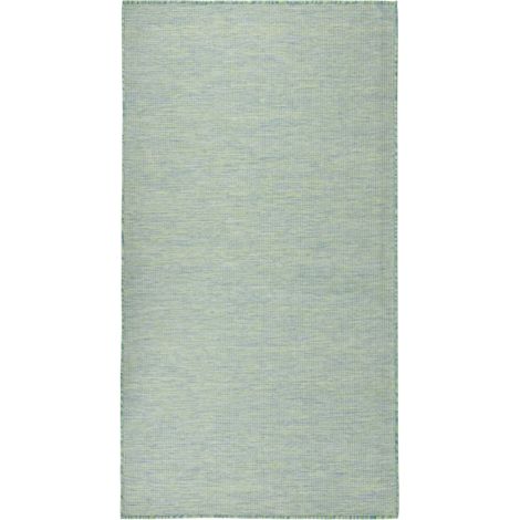 Tapis extérieur à tissage plat Terrasse Salon Cuisine - Tapis de jardin 140x200 cm Turquoise BV598406 - BonneVie (1/5)