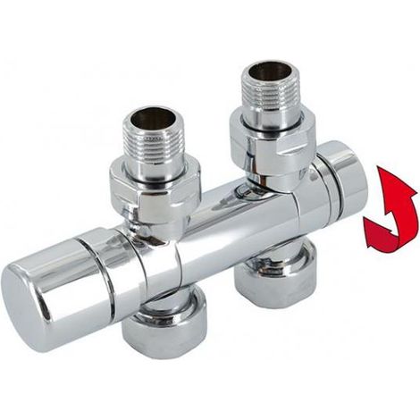 Zehnder Group Deutschland Zehnder Anschluss-Armatur Set U M30x1,5 Eck- oder Durchgangsform, chrom 839178