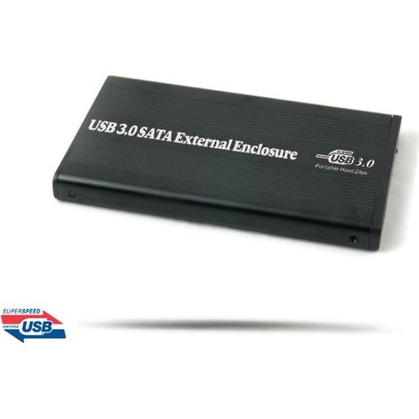 WINTECH Box esterno per HDD SATA 2,5 USB 3.0 velocita' fino a 5Gbps (1/3)