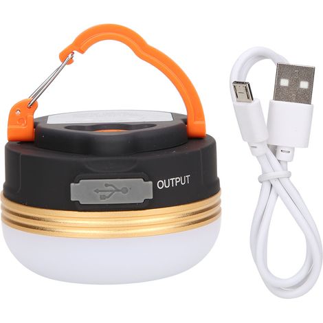 Lampe LED magnétique portable pour tente - Charge USB, lumière d'urgence pour camping, anneau doré (1/5)