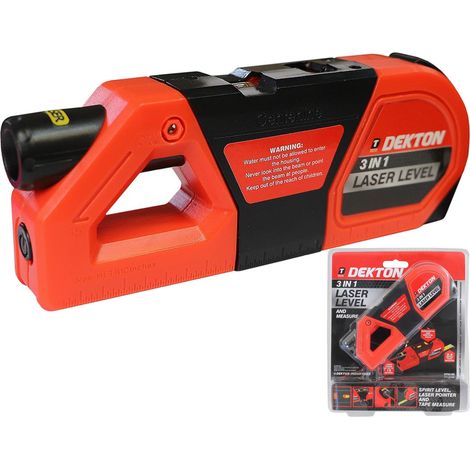 Dekton 3 In 1 Multipurpose Pin-point Laser Spirit Level With Tape Measure (1/5)