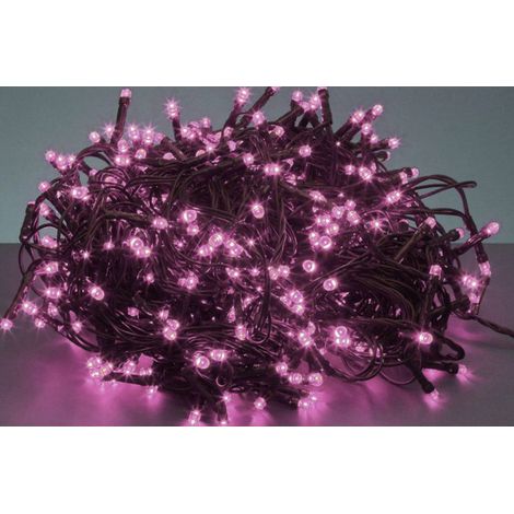 Catena Luminosa Rosa Pink 500 Led 30 Metri Da Interno Ed Esterno con 8 Funzioni Per Illuminazione Casa, Albero di Natale e Vetrine