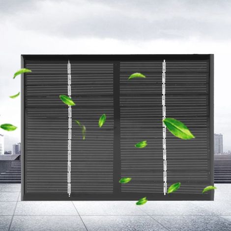 Panneau solaire polycristallin 12V 1,5W avec connecteurs crocodile pour projets électroniques et bricolage (1/5)